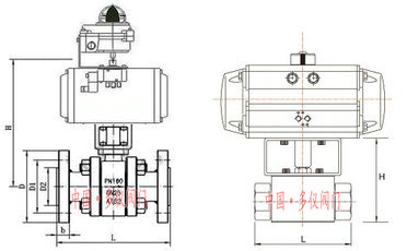 氣動(dòng)高壓球閥結(jié)構(gòu)圖